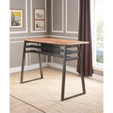 Scarus Bar Table in Natural and Gunmetal